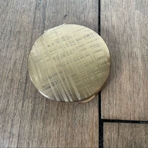 Vintage 60s KIGU of London Art Deco Gold Tone Compact